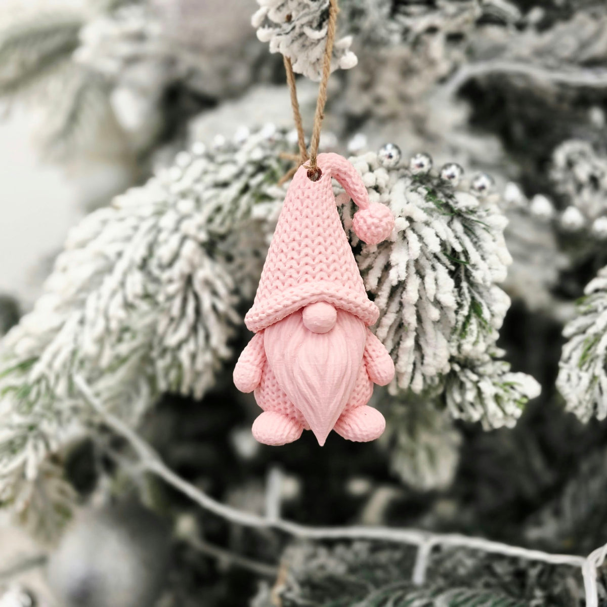 Knitted Christmas Gnome Ornament