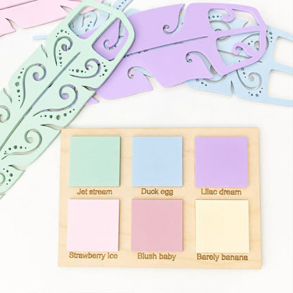 Pastel Huia Feather Trio