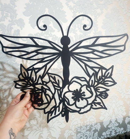 Floral Dragonfly Wall Décor