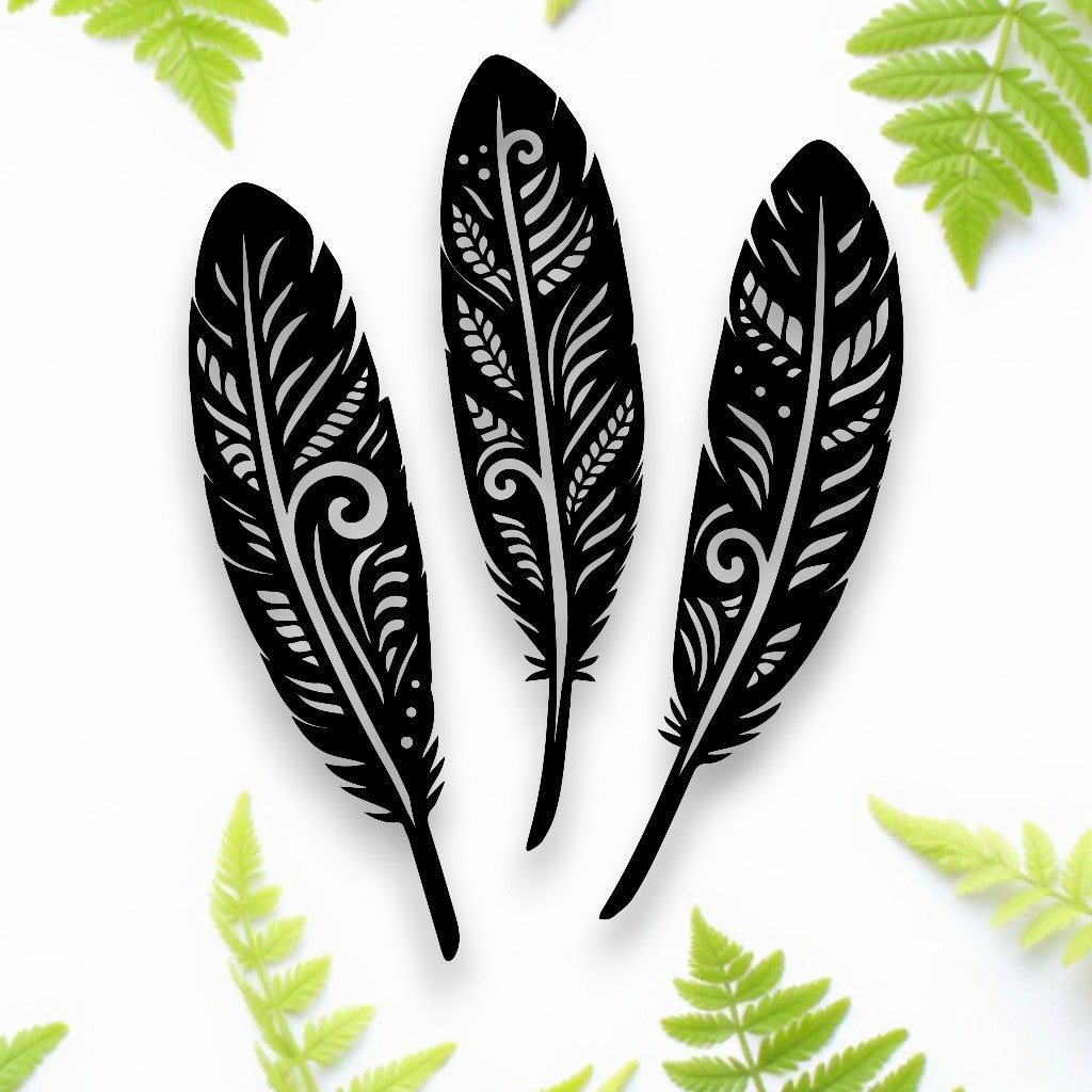 NZ Feather Wall Art Set