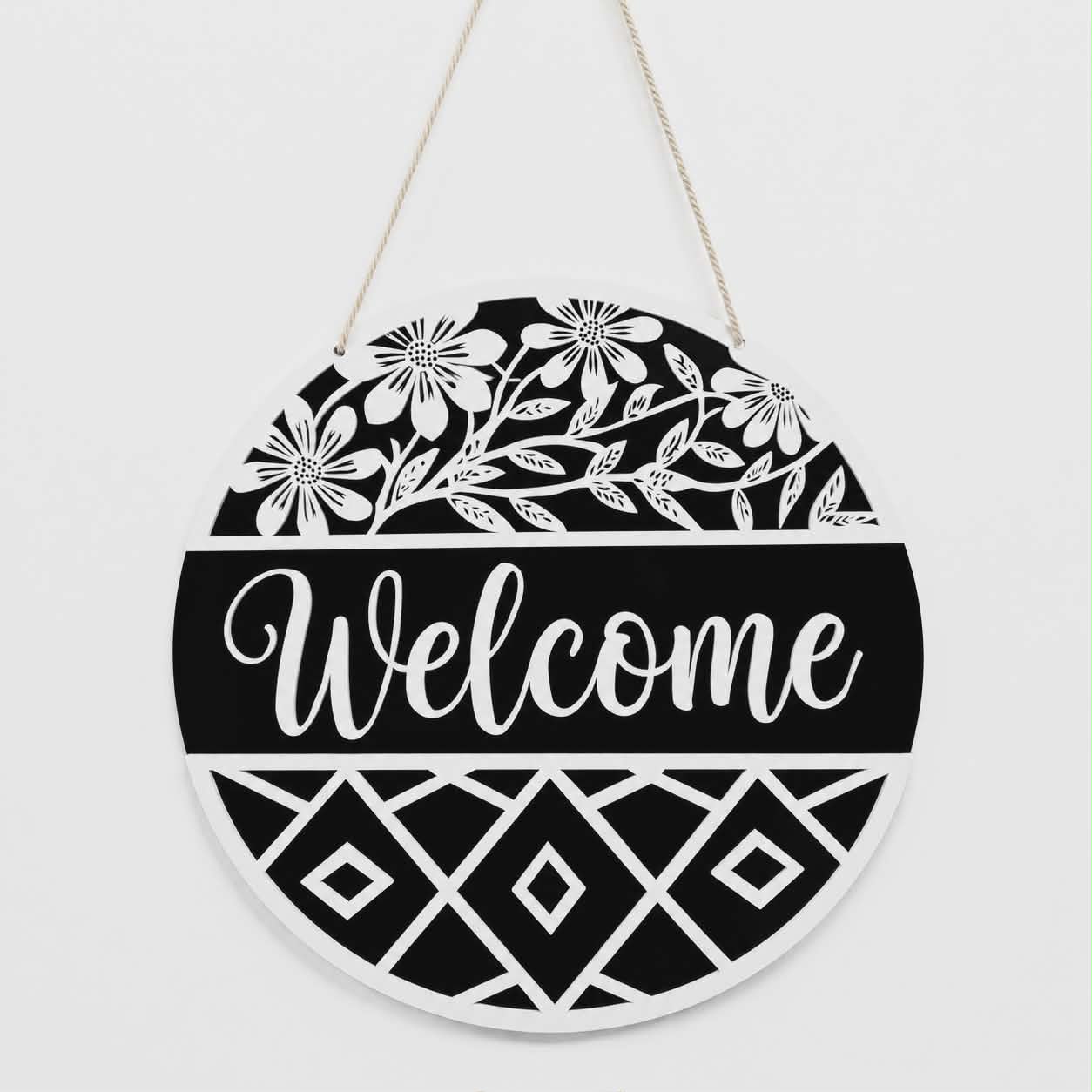 Floral Welcome Sign - One In Stock