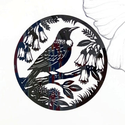 Kōwhai Tūī Wall Art