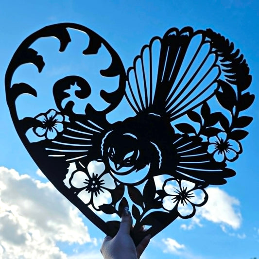 Koru Fantail Heart Wall Décor