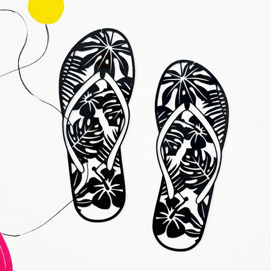 Island Bloom Jandals Wall Art