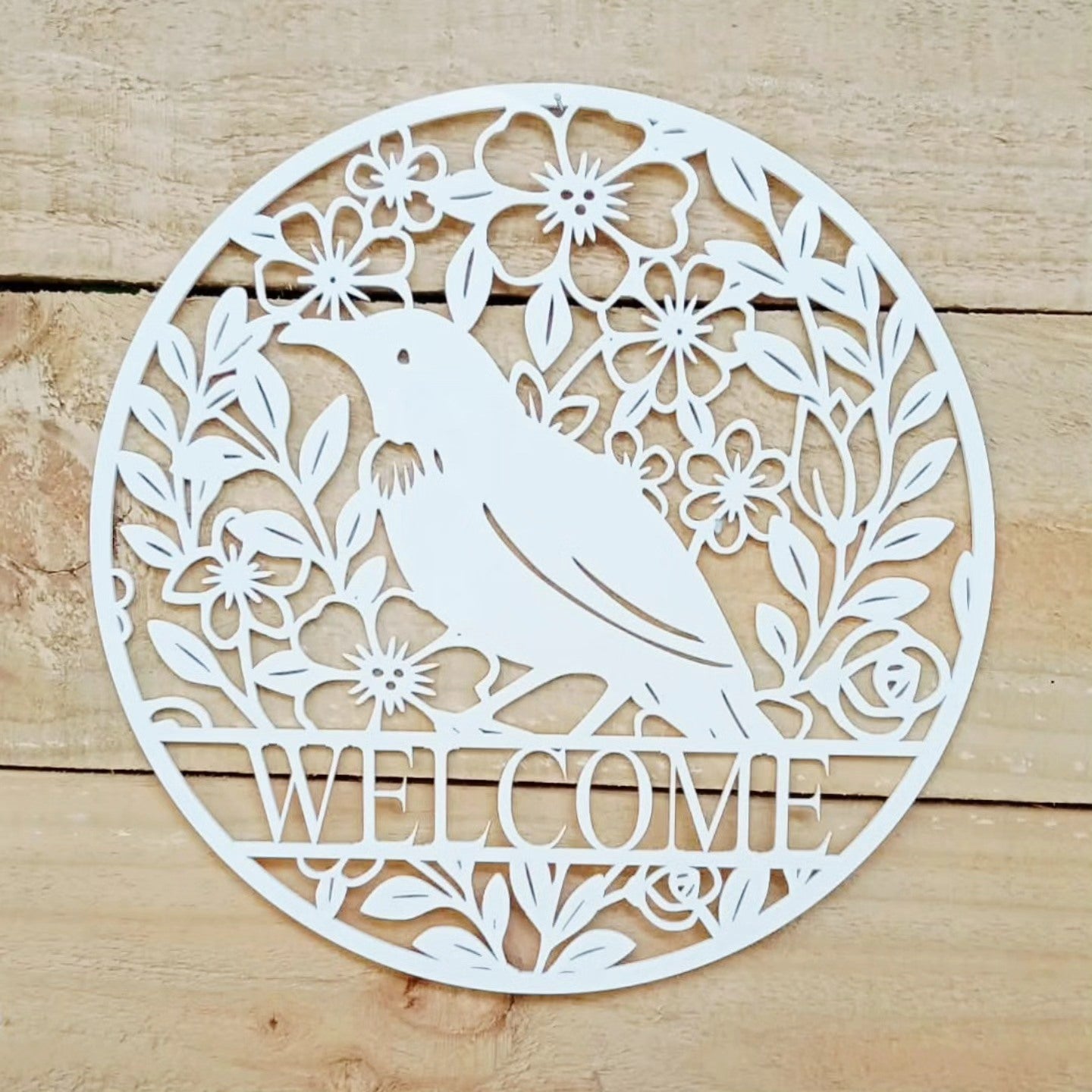 Personalised Floral Tui Round Wall Décor