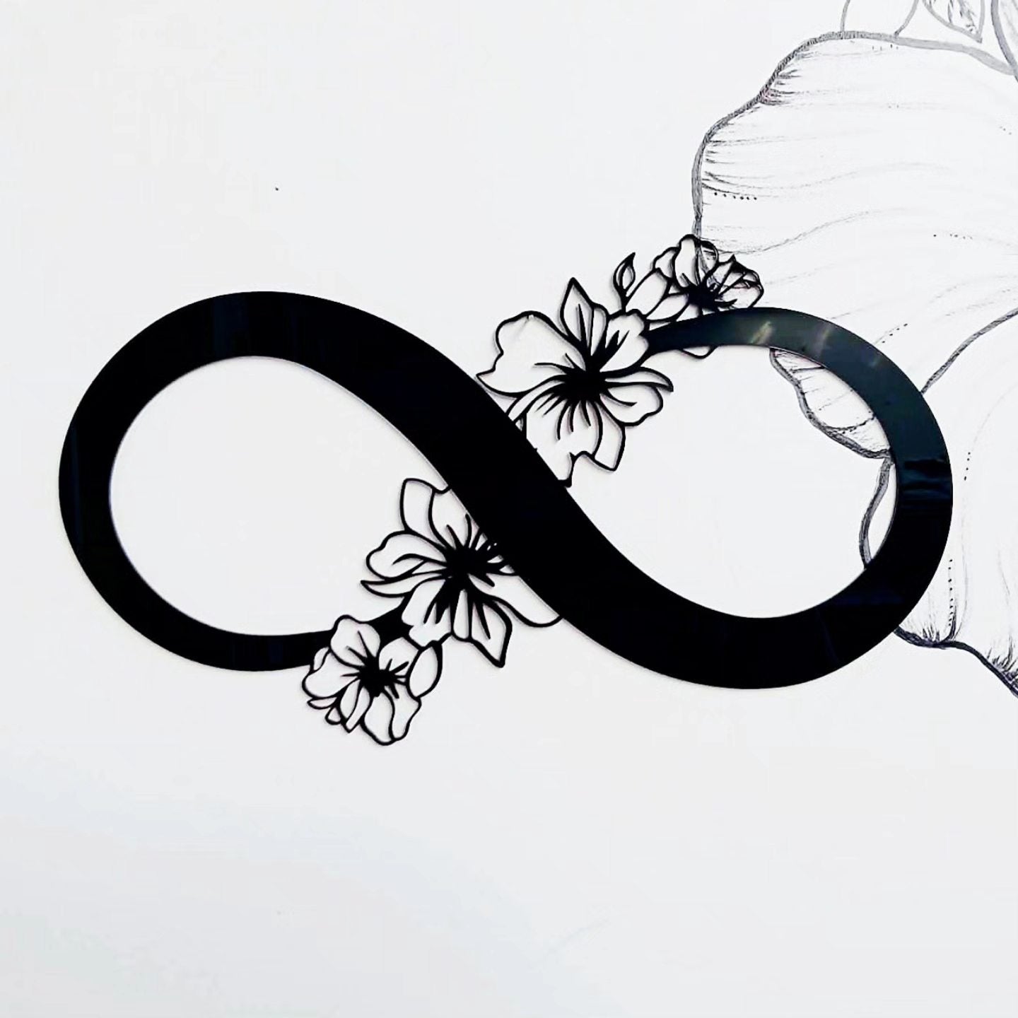 Floral Infinity Symbol Wall Art