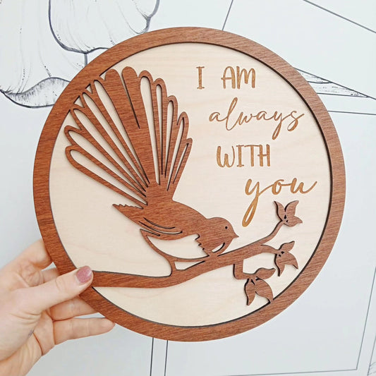 Wooden Fantail Memorial Plaque
