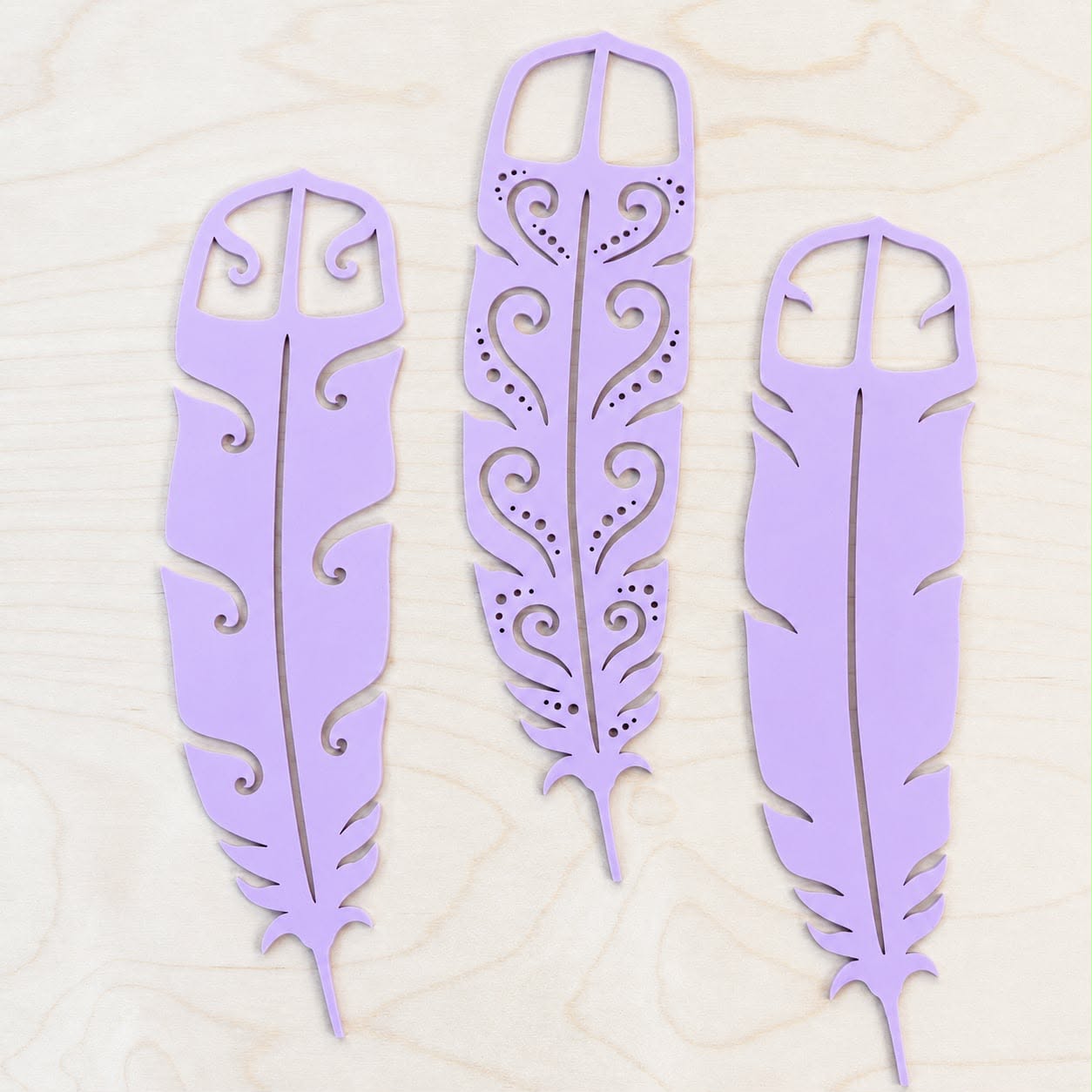Pastel Huia Feather Trio