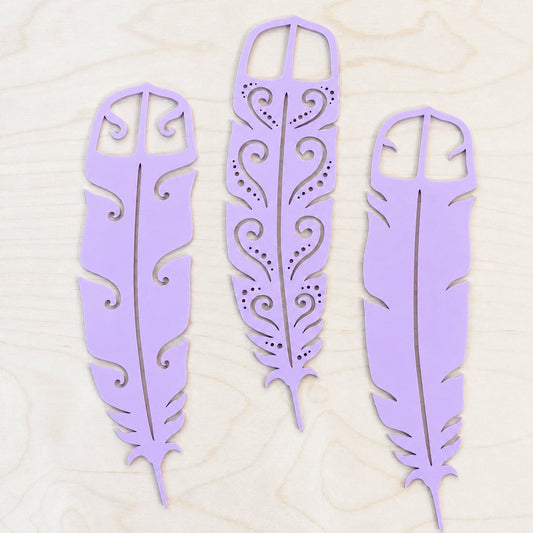 Pastel Huia Feather Trio