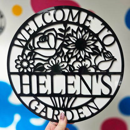 Personalised Garden Sign | Layered Outdoor Wall Art