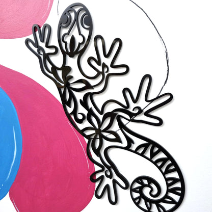 Floral Lizard Wall Décor