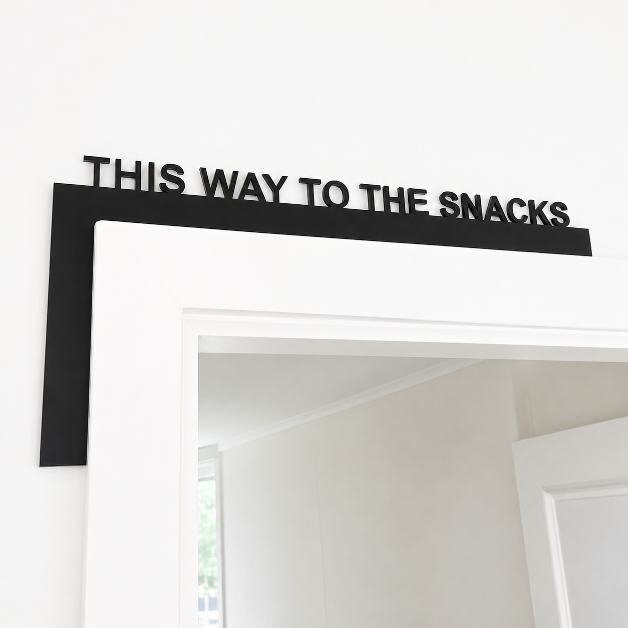 This Way To The Snacks Door Frame Sign