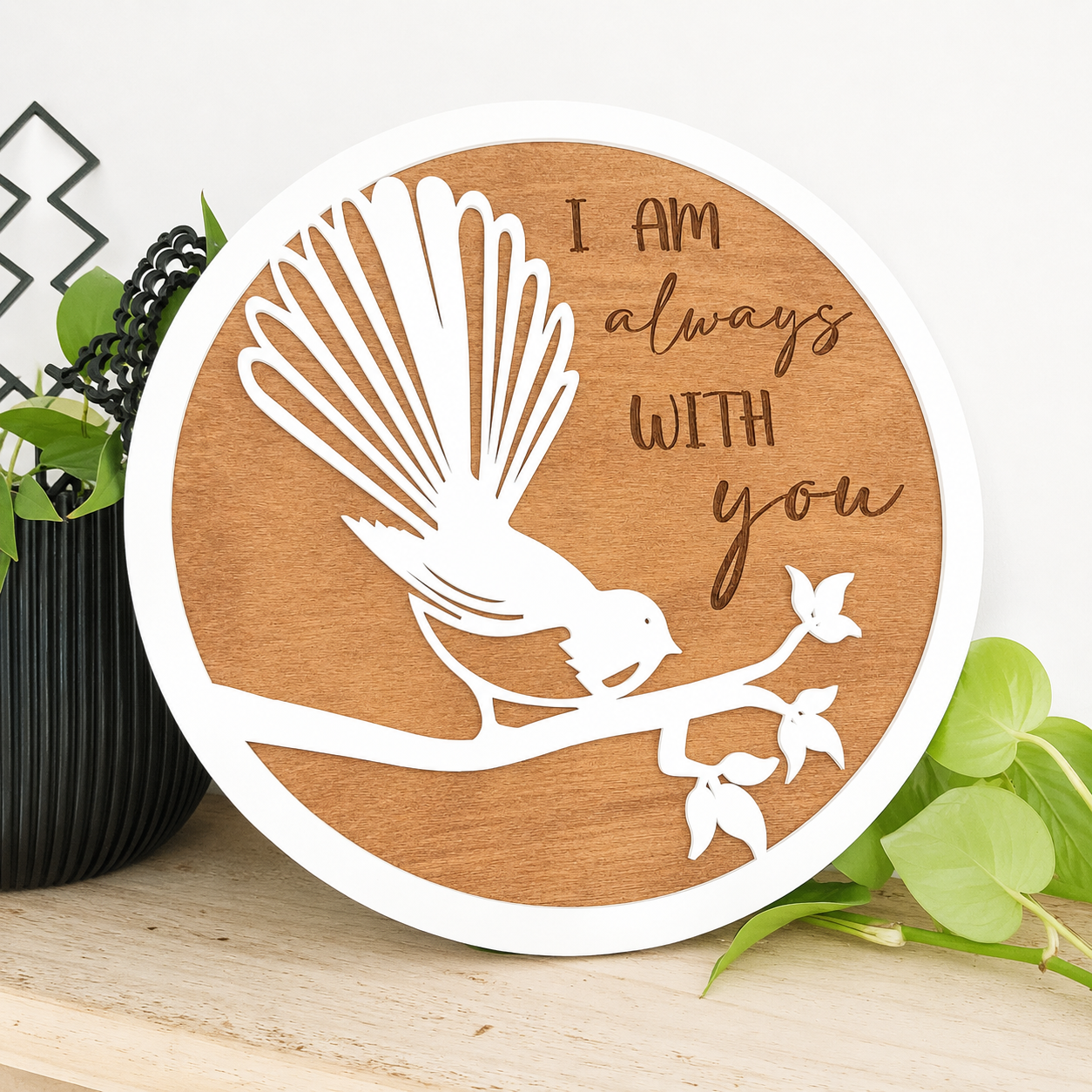 Fantail Memorial Plaque - White - One Off