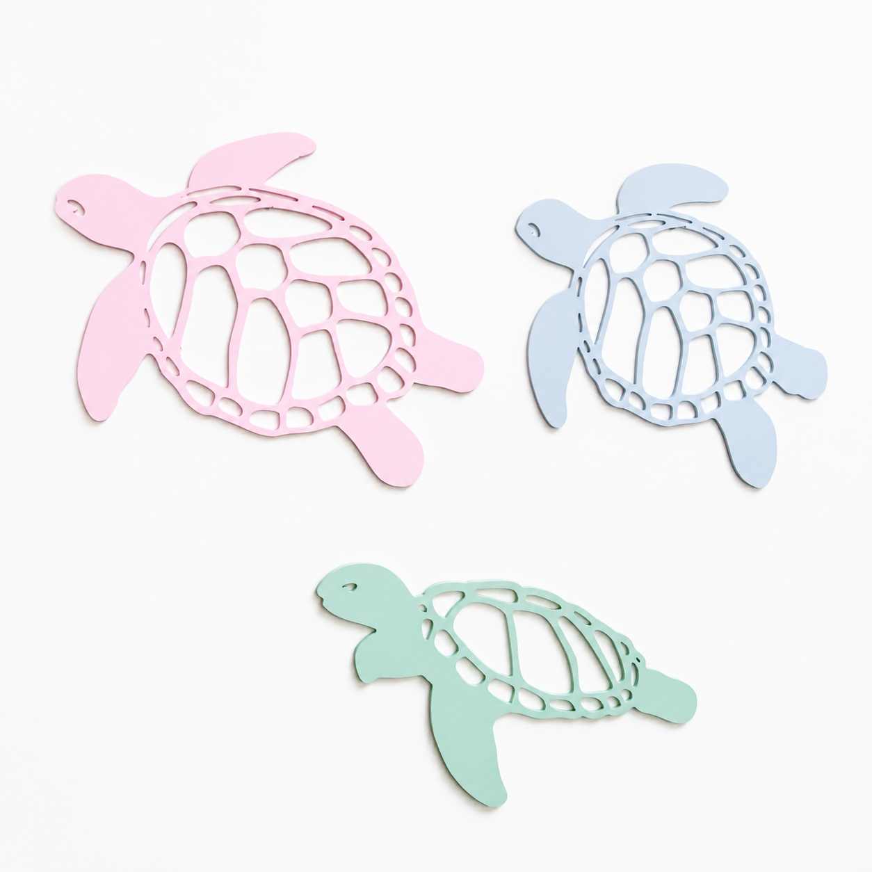 Pastel Sea Turtle Wall Art Set