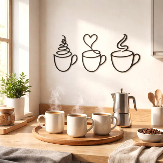 Coffee Line Art Wall Set