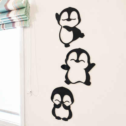 Cute Penguin Wall Art Set