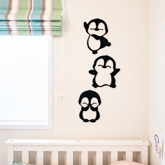 Cute Penguin Wall Art Set