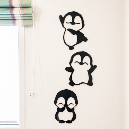 Cute Penguin Wall Art Set