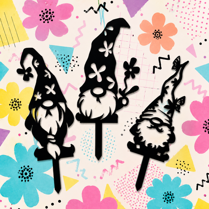Wildflower Gnome Plant Stakes | Set of 3