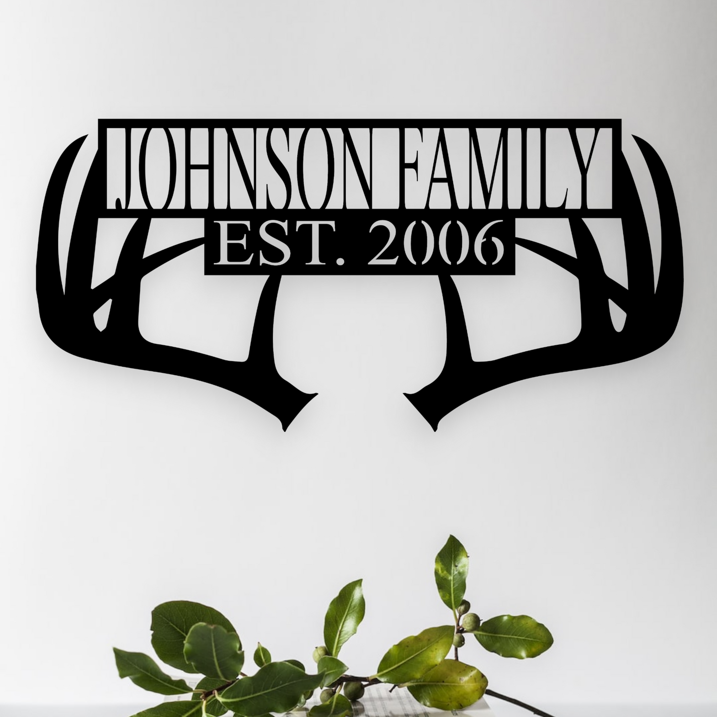 Personalised Antlers Wall Art