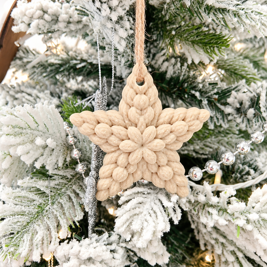 Knitted Christmas Star Ornament