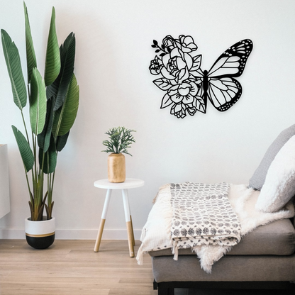 Floral Butterfly Wall Décor