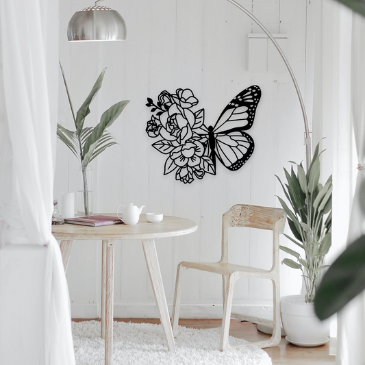 Floral Butterfly Wall Décor