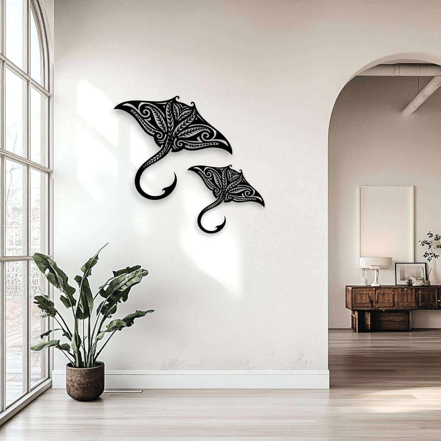 Koru Manta Ray Wall Art