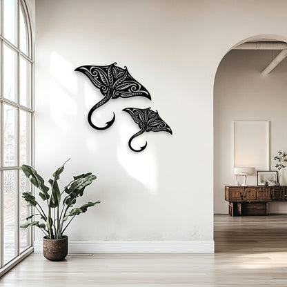 Koru Manta Ray Wall Art