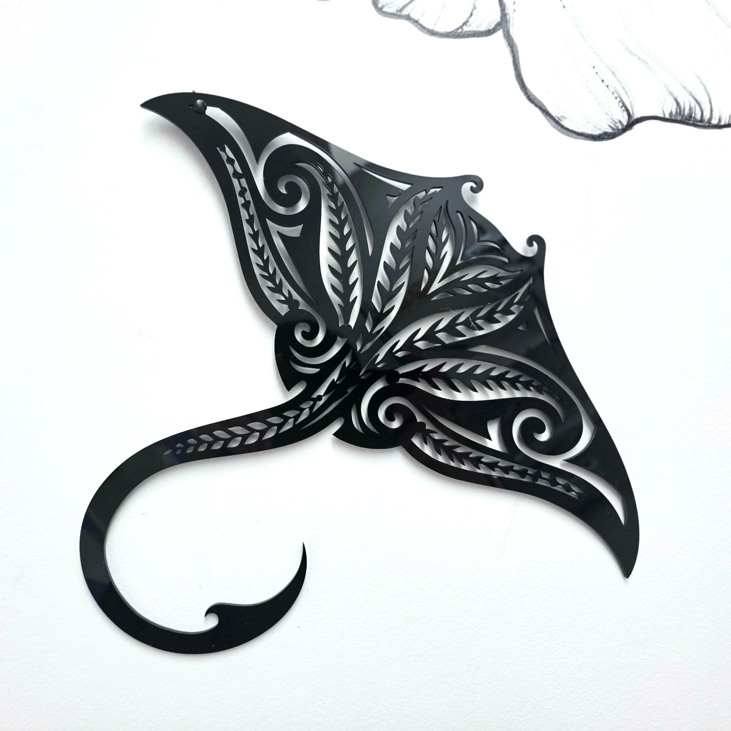 Koru Manta Ray Wall Art