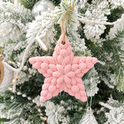 Knitted Christmas Star Ornament