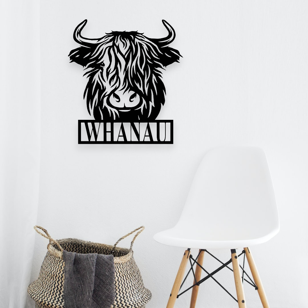 Personalised Highland Cow Wall Art