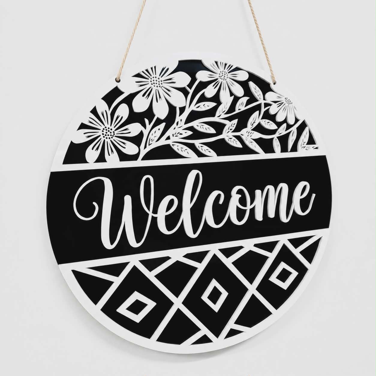 Floral Welcome Sign - One In Stock