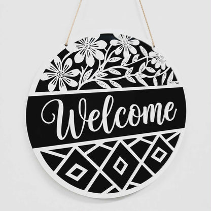 Floral Welcome Sign - One In Stock