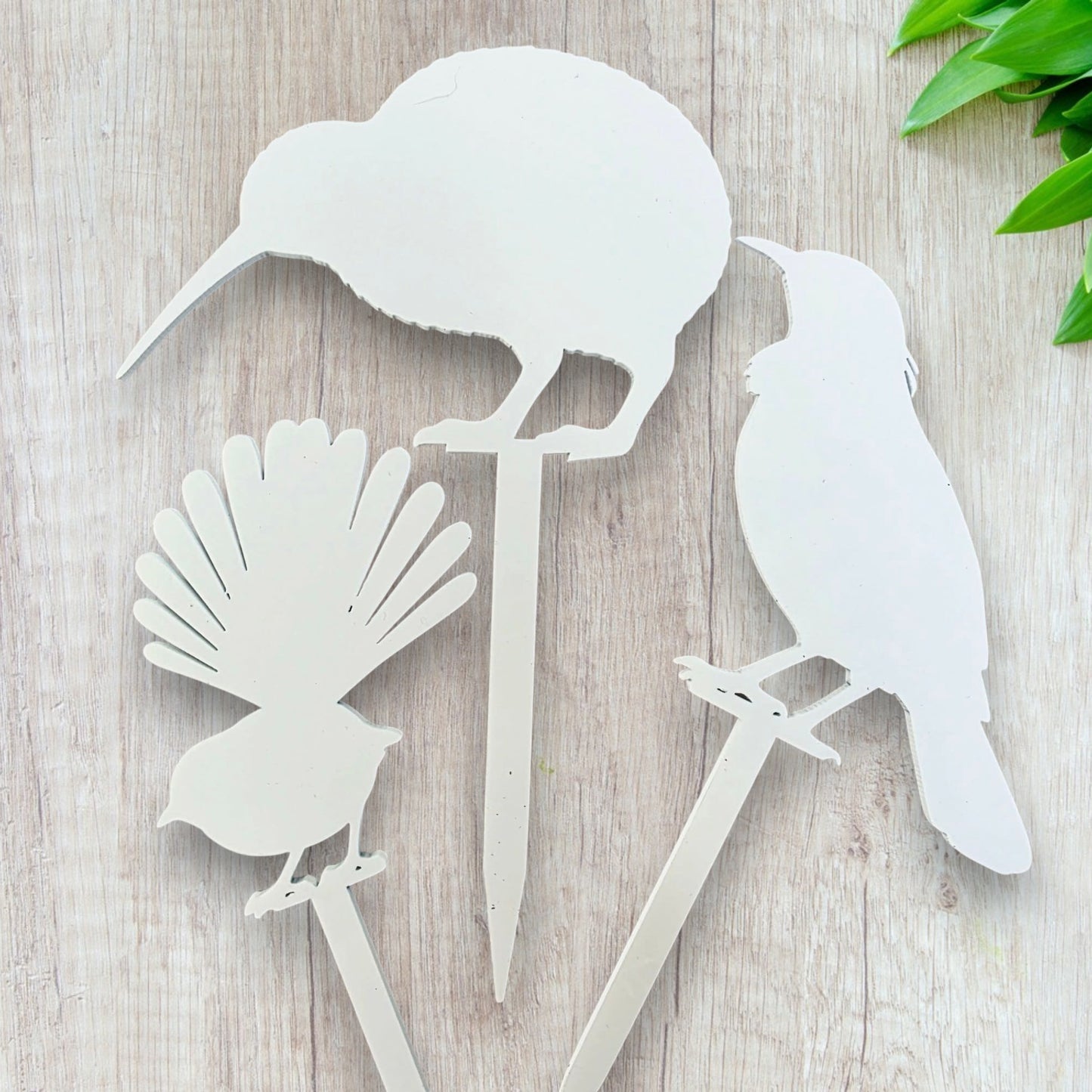 Mini Native Bird Plant Stakes | Set of 3