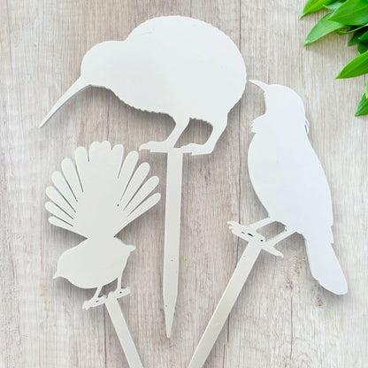 Mini Native Bird Plant Stakes | Set of 3