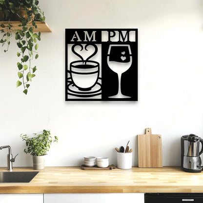 AM PM Coffee & Wine Wall Art