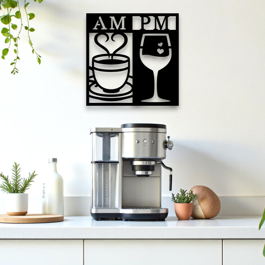 AM PM Coffee & Wine Wall Art