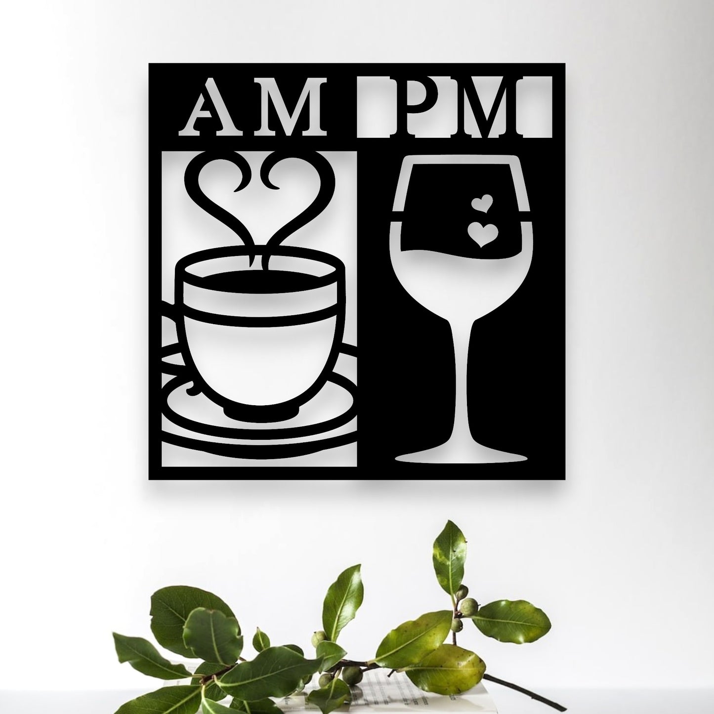 AM PM Coffee & Wine Wall Art