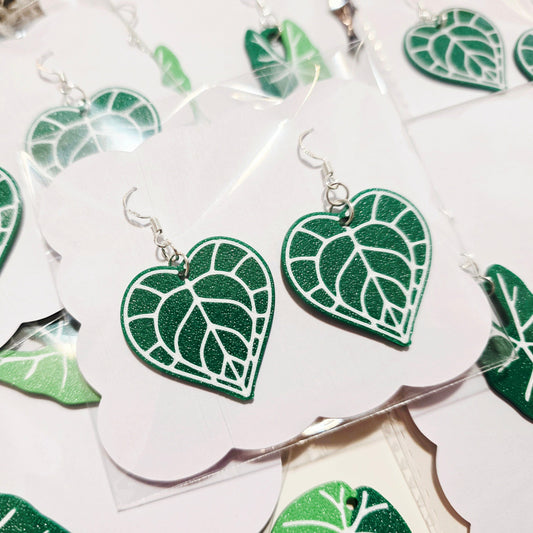 Anthurium Clarinervium Earrings Earrings Whimsic 