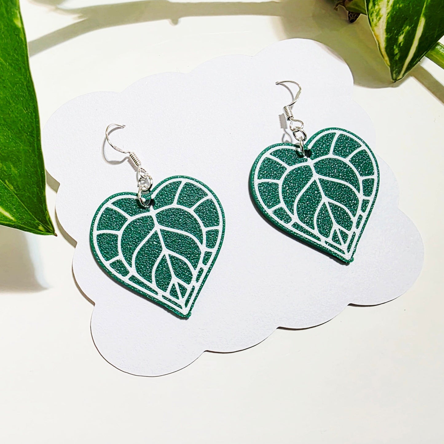 Anthurium Clarinervium Earrings Earrings Whimsic 