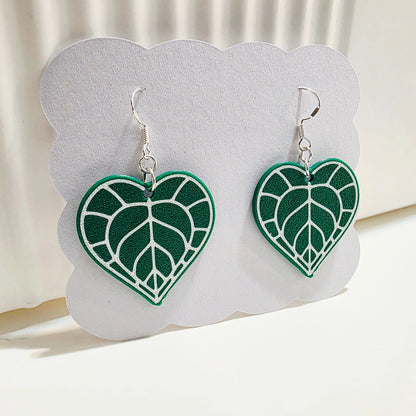 Anthurium Clarinervium Earrings Earrings Whimsic 
