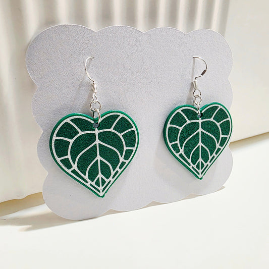 Anthurium Clarinervium Earrings Earrings Whimsic 