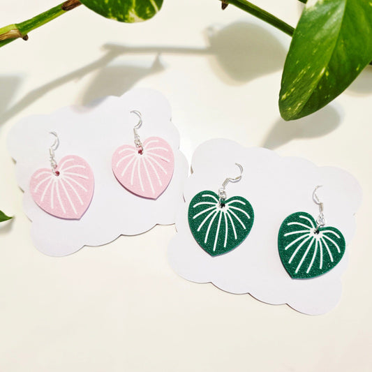 Anthurium Heart-Shaped Earrings Earrings Whimsic 