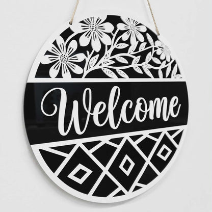Floral Welcome Sign - One In Stock