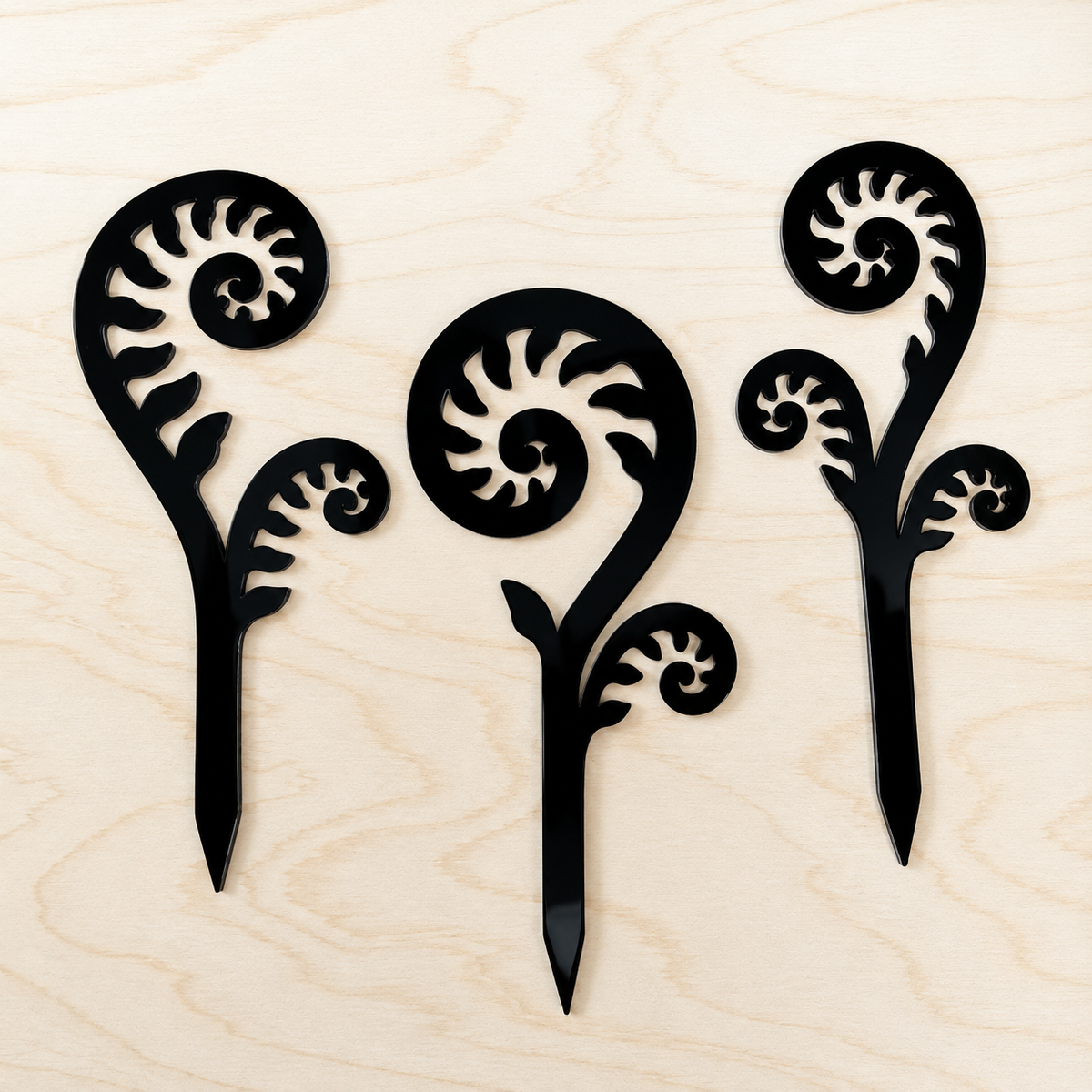 Mini Punga Plant Stakes | Set of 3