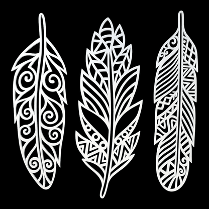 Boho Feather Trio Wall Decor Whimsic 