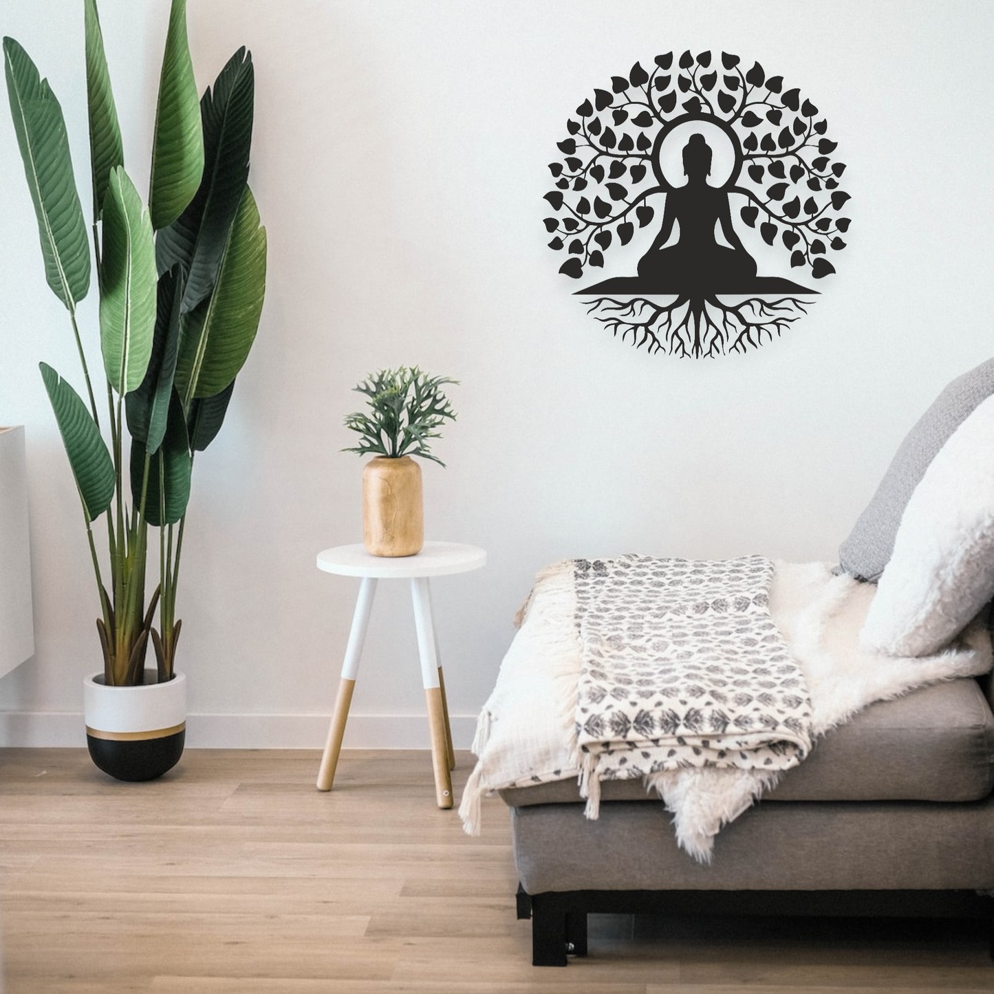 Buddha Tree Silhouette Wall Art