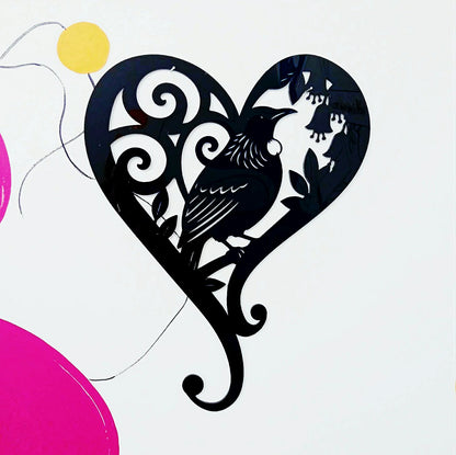 Tui Koru Heart Wall Art