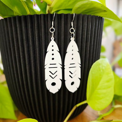 Huia Feather Earrings